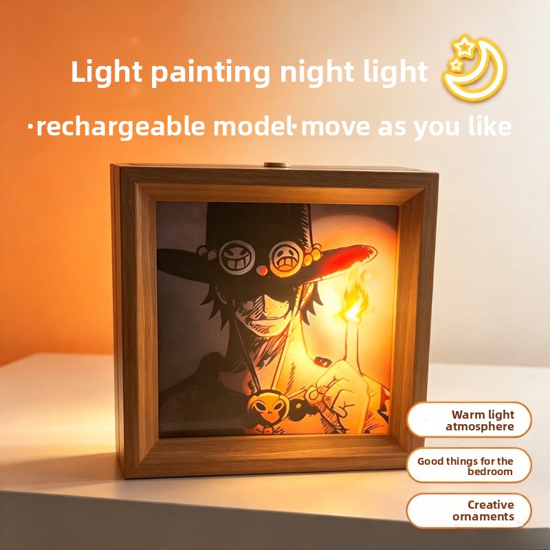 Lighting Decor Photos - One Piece Cartoon-Poster, Lichtbild im Anime-Stil,