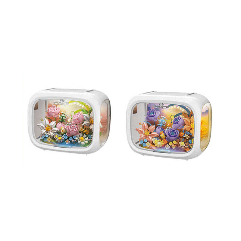 Home Decor Lighting Brands - iDEA Home Decor Baustein-Set Violette Mini-Blumenbox