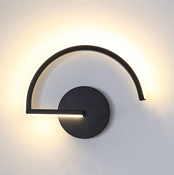 Wall Decor Lighting - Moderne Nordische LED-Wandleuchte, Minimalistische Schwarze Geometrische