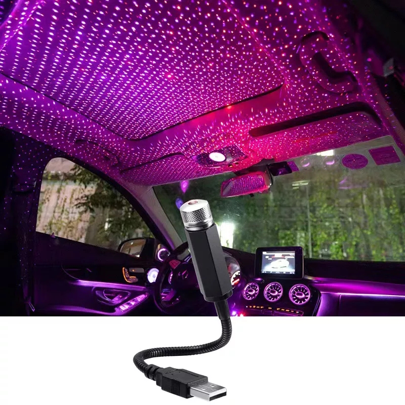 Star Projector Night - Mini-LED-Autodach-Stern-Nachtlichtprojektor, USB-Galaxie-Lampe für Mercedes Benz A