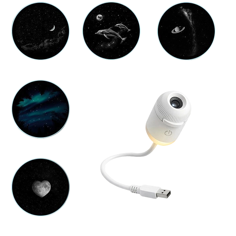 Star Projector Night - 2-in-1 Mini-Galaxie-Sternprojektor Nachtlicht Dimmbare Touch-Steuerung Ambiente-Lampe