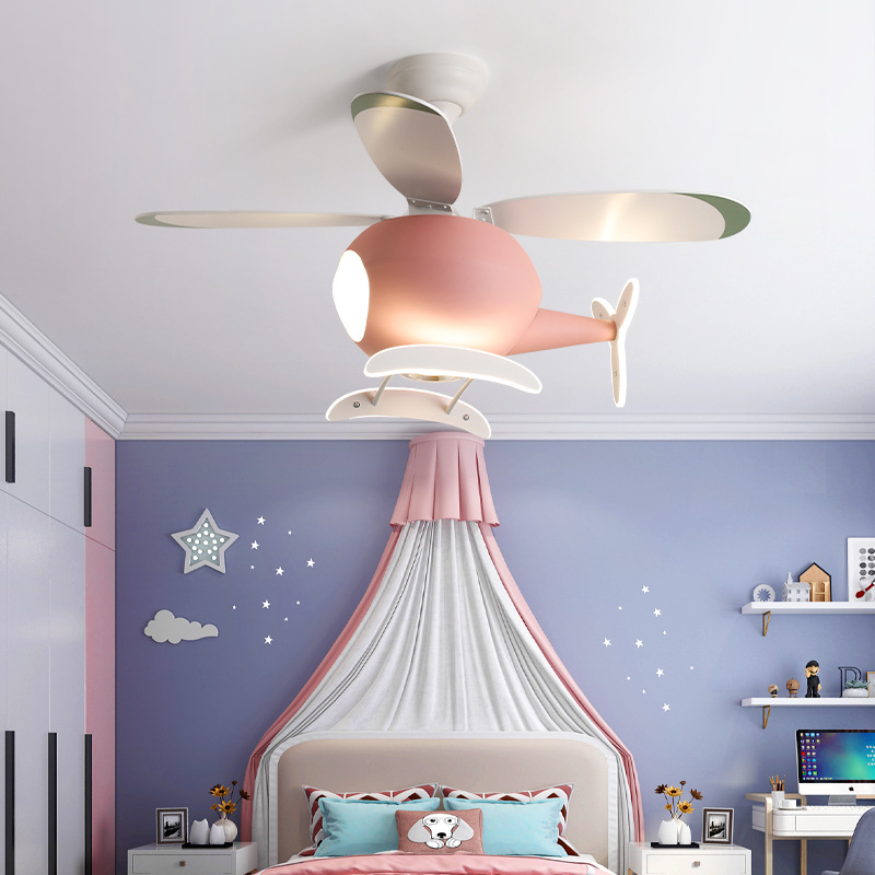 Decor Lighting & Decor Fires Photos - Moderne Kreative Cartoon-Flugzeug-Ventilatorleuchte Einfache Deko-LED-Deckenlampe für