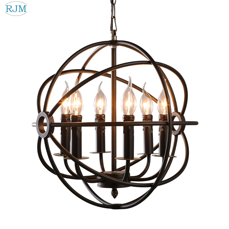 Lzpz Rui Decor Lighting Store - Amerikanischen Industrie Loft Kerze Kronleuchter Vintage