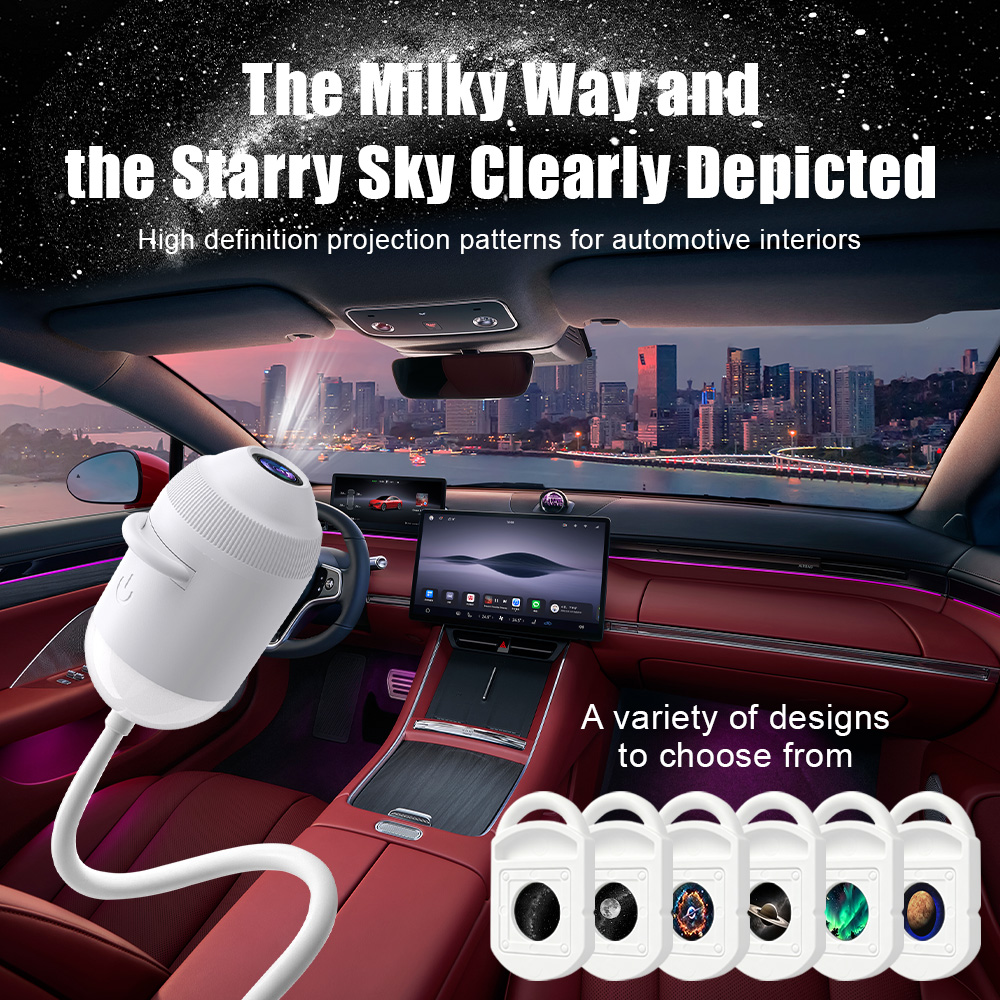 Star Projector Night - Auto-USB-Sternenprojektor-Licht 3/6/12/24 in 1 Touch-Flexibler Schlauch