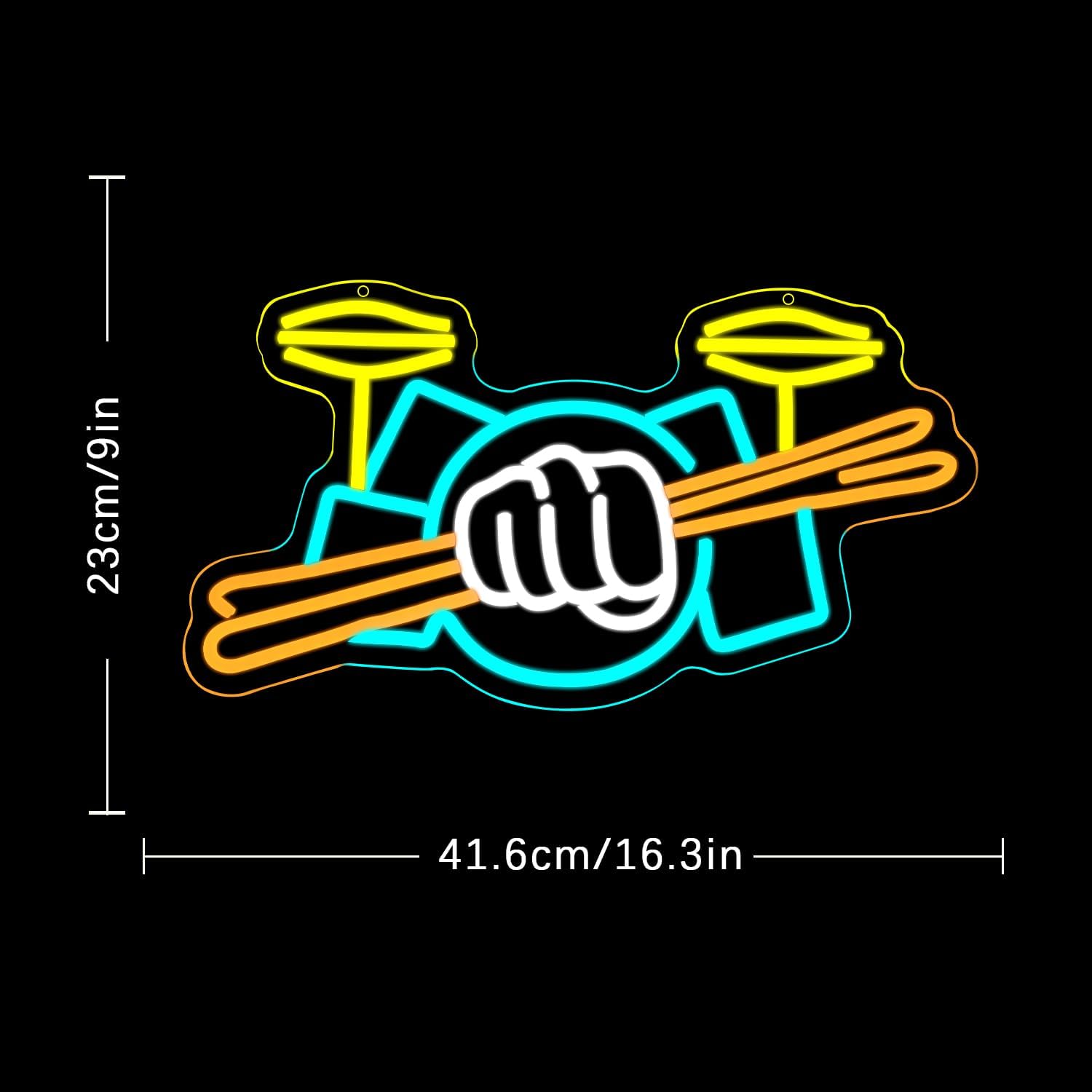 Schlagzeug-Neonschild USB-Betr – Wall Decor Lighting Bewertung und Preis