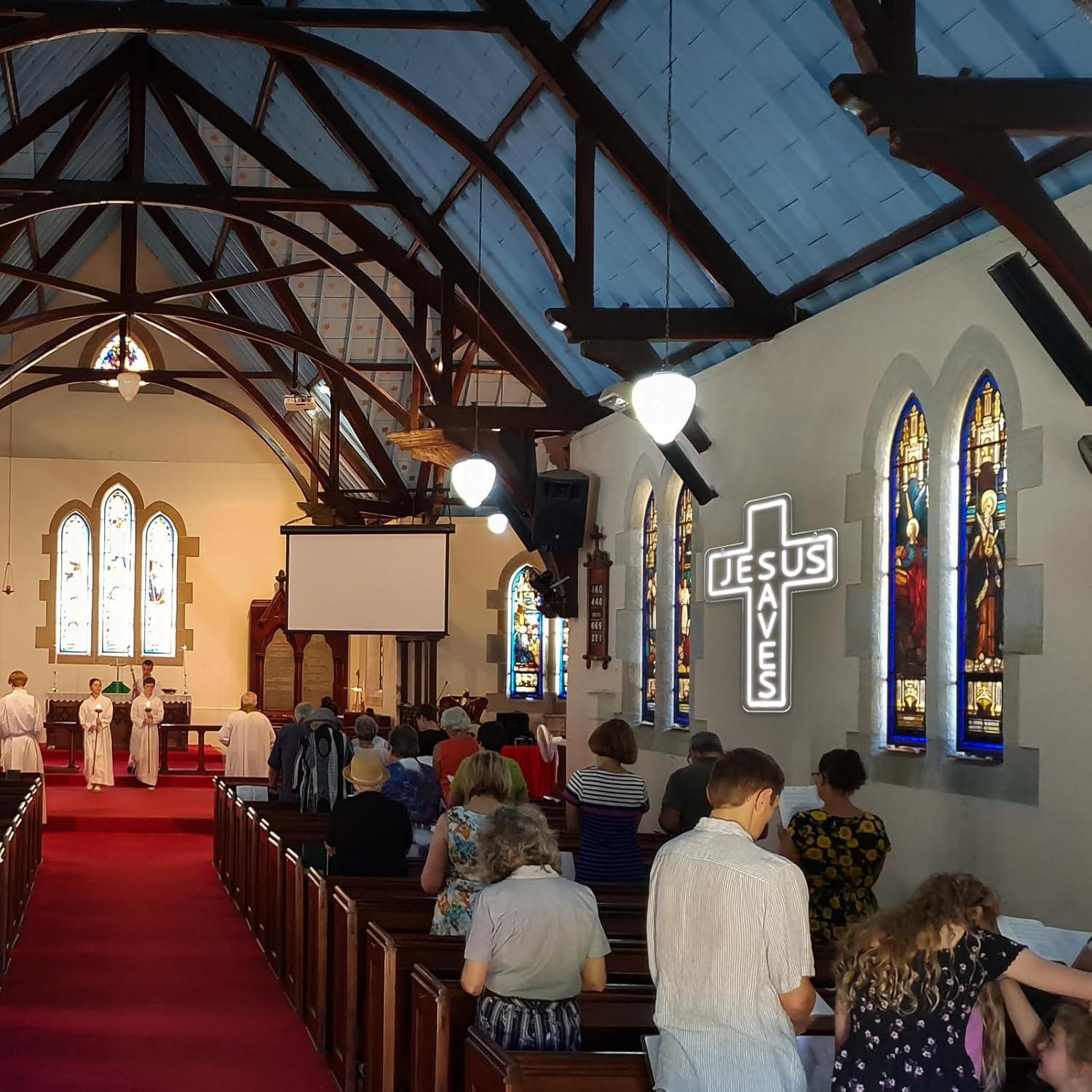 Jesus rettet das Kreuz Neon-Sc – Wall Decor Lighting Bewertung und Preis
